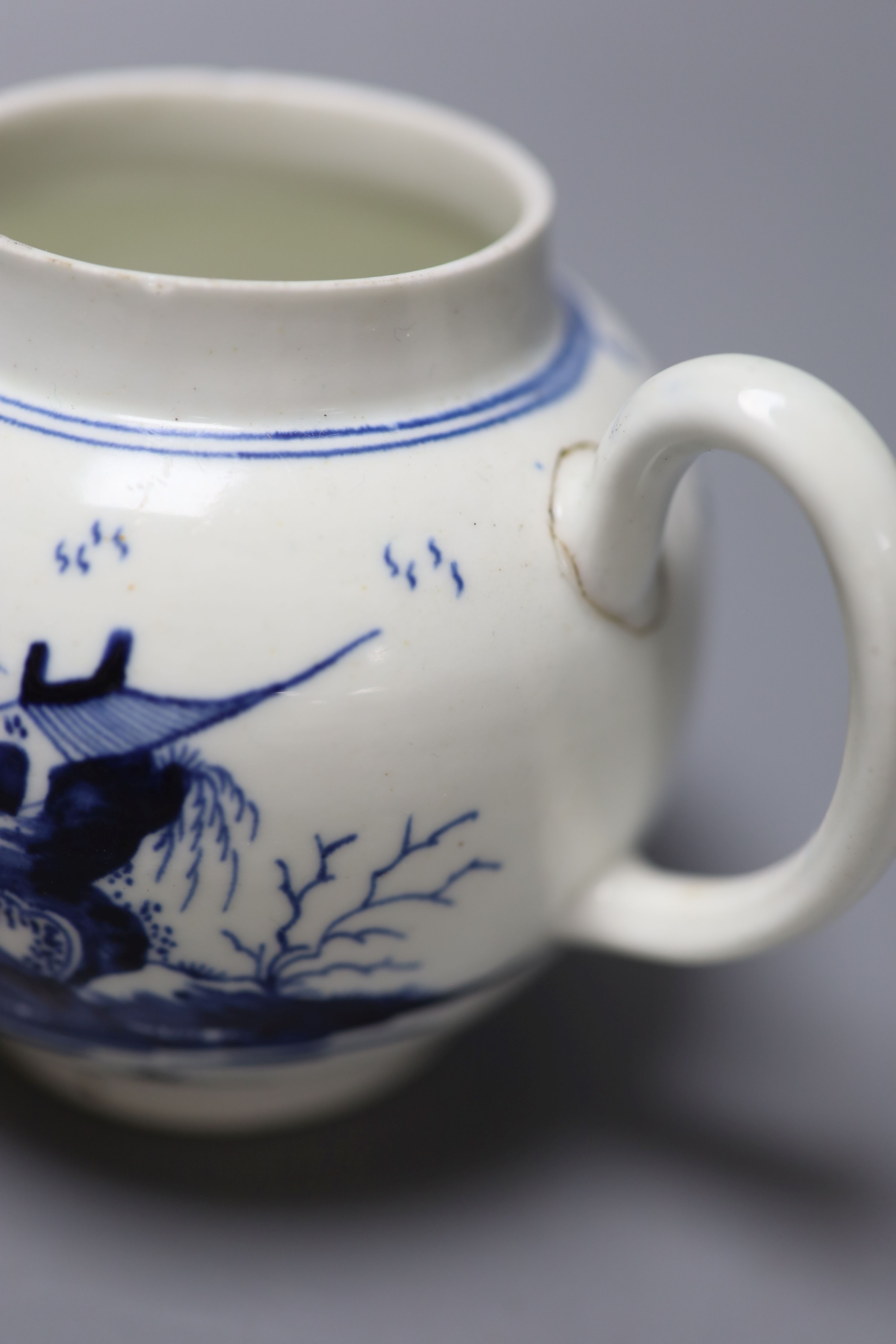 An 18th century Derby rare teapot and cover painted with Chinese landscapes